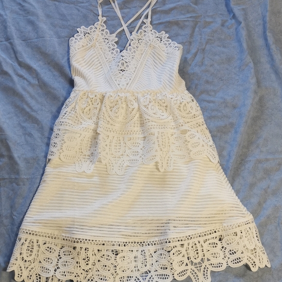 BNWT Self Portrait white lace dress - Picture 1 of 13
